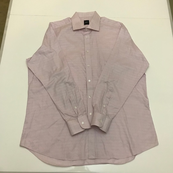 Ike Behar Pink Black Label Dress Shirt Neck 17 - Picture 1 of 8